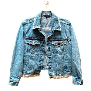boho ribbon Jean Jacket